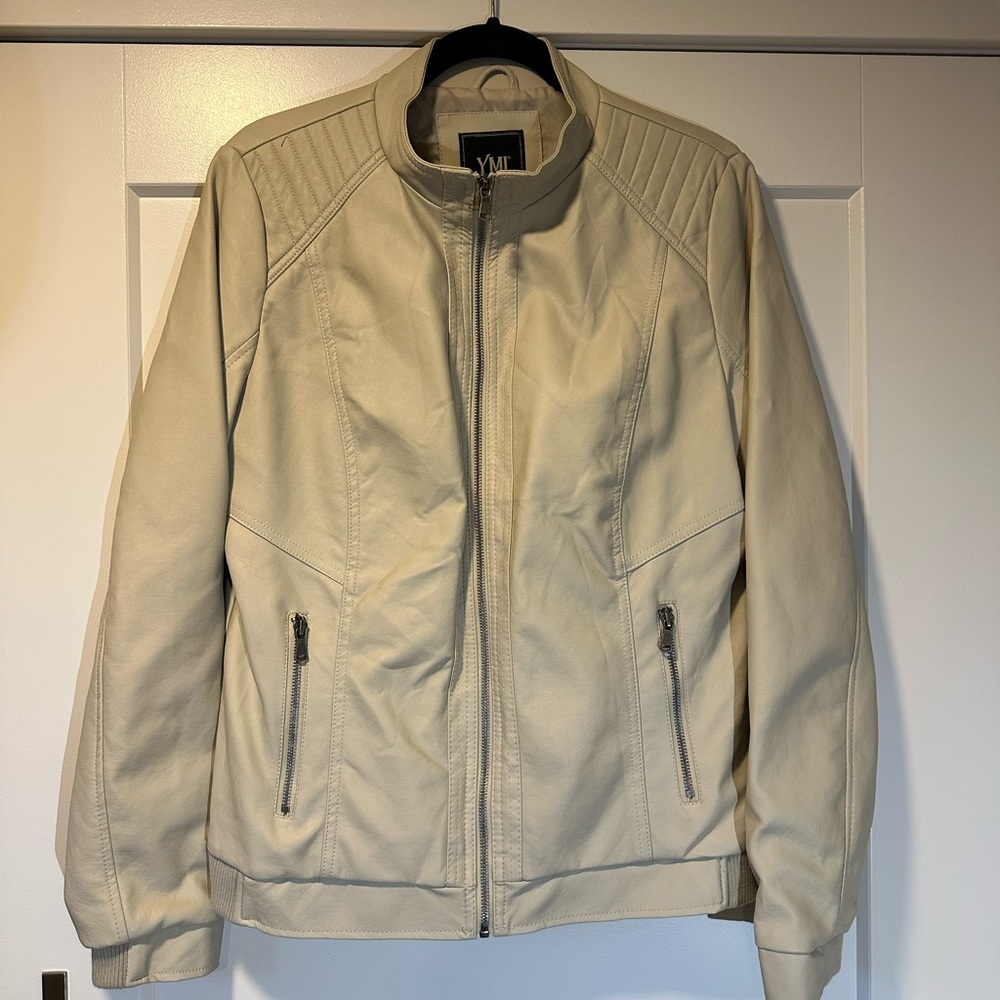 YMI Women’s Tan Pleather Jacket